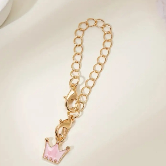 New 1pc PINK crown charm stanley Cup Handle Charm pendant accessories - Picture 4 of 4